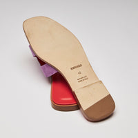 Hermes Violet Suede Flat Oran Sandal (bottom)