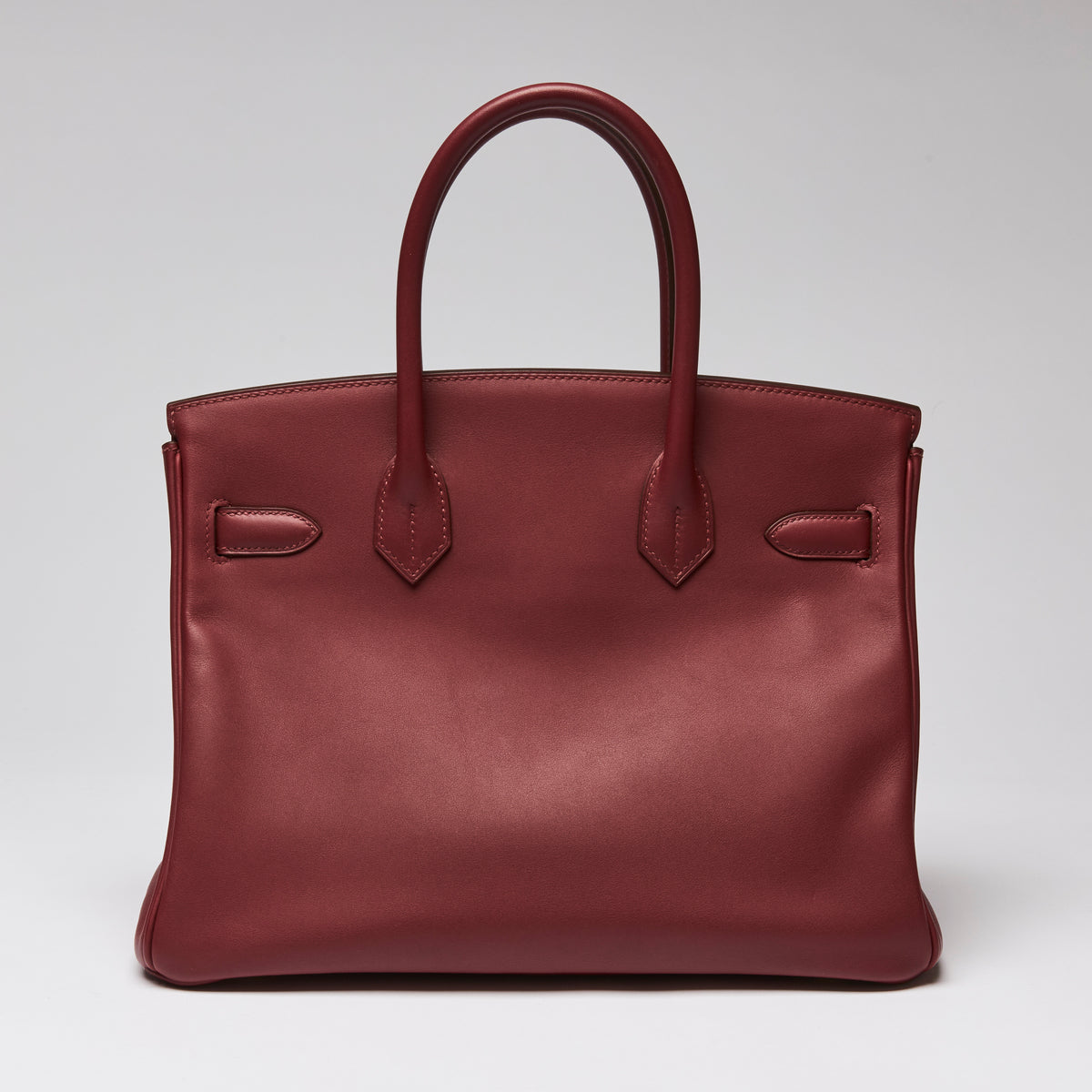 Hermes Deep Red Burgundy Swift Leather Birkin 30