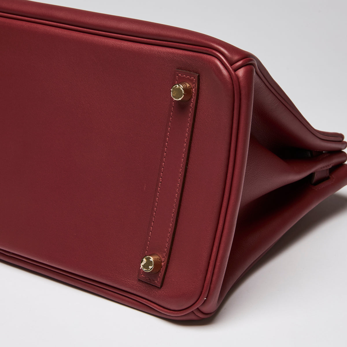 Hermes Deep Red Burgundy Swift Leather Birkin 30