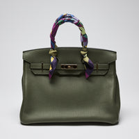Hermes Green Canopee Clemence Leather Birkin 35
