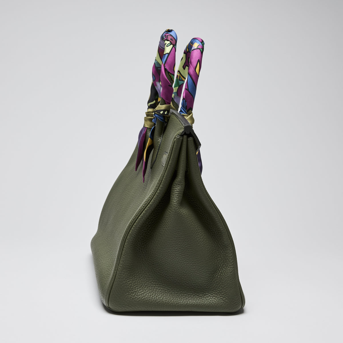 Hermes Green Canopee Clemence Leather Birkin 35