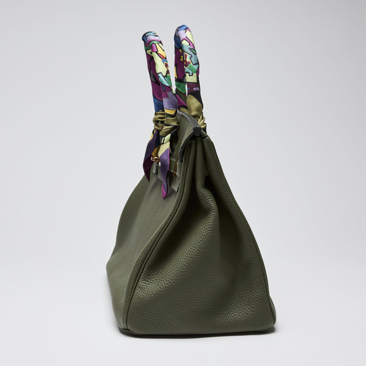 Hermes Green Canopee Clemence Leather Birkin 35