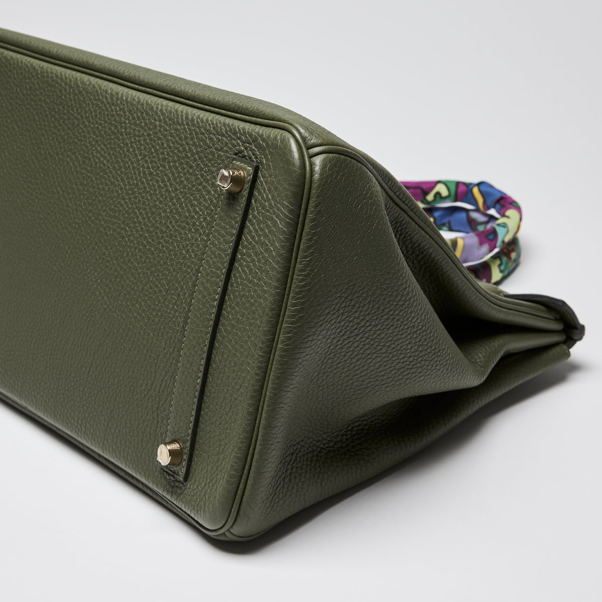 Hermes Green Canopee Clemence Leather Birkin 35