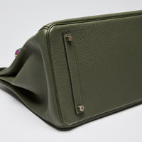 Hermes Green Canopee Clemence Leather Birkin 35