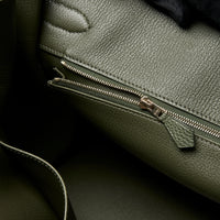 Hermes Green Canopee Clemence Leather Birkin 35