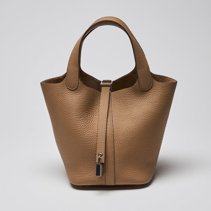 Hermes Biscuit Clemence Leather Picotin 18