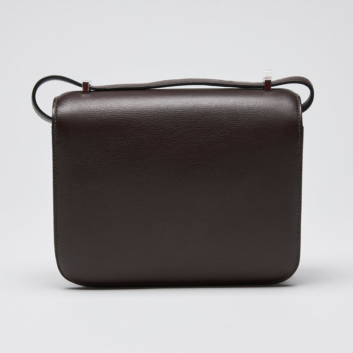 Hermes Burgundy Sellier Swift Leather Mini Constance 18