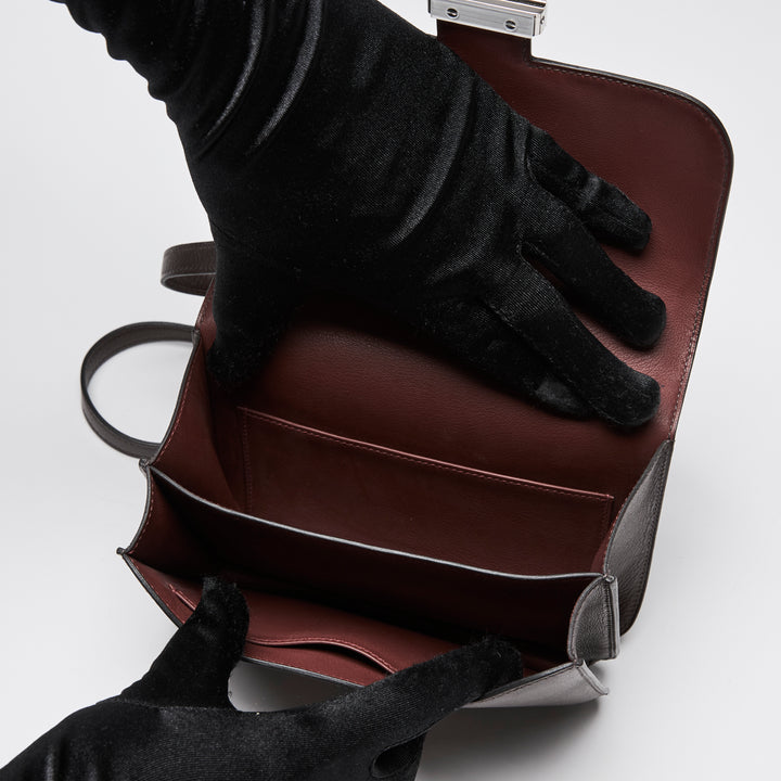Hermes Burgundy Sellier Swift Leather Mini Constance 18