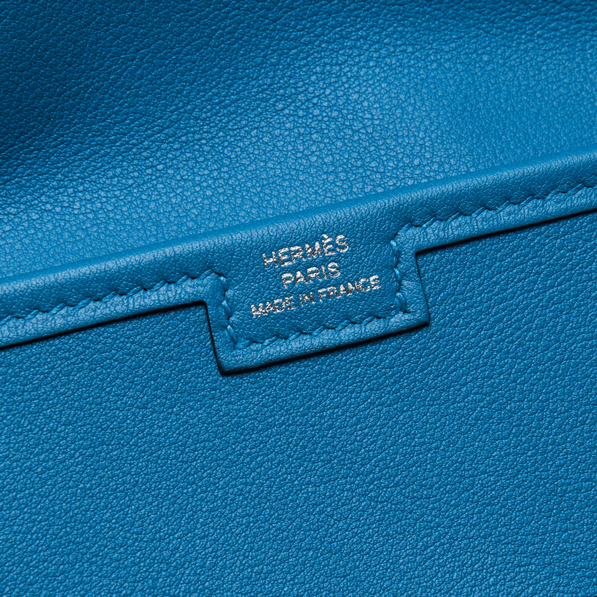 Hermes Blue Swift Leather Jige Elan Clutch 29