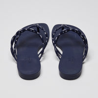 Hermes Navy Blue Island Sandals Size 37
