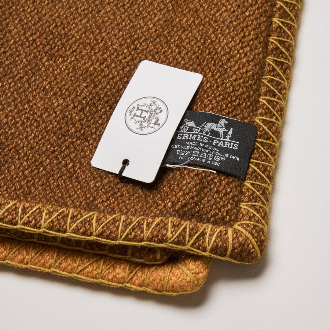 Hermès Soleil Yak Wool Yack'N'Dye Throw Blanket