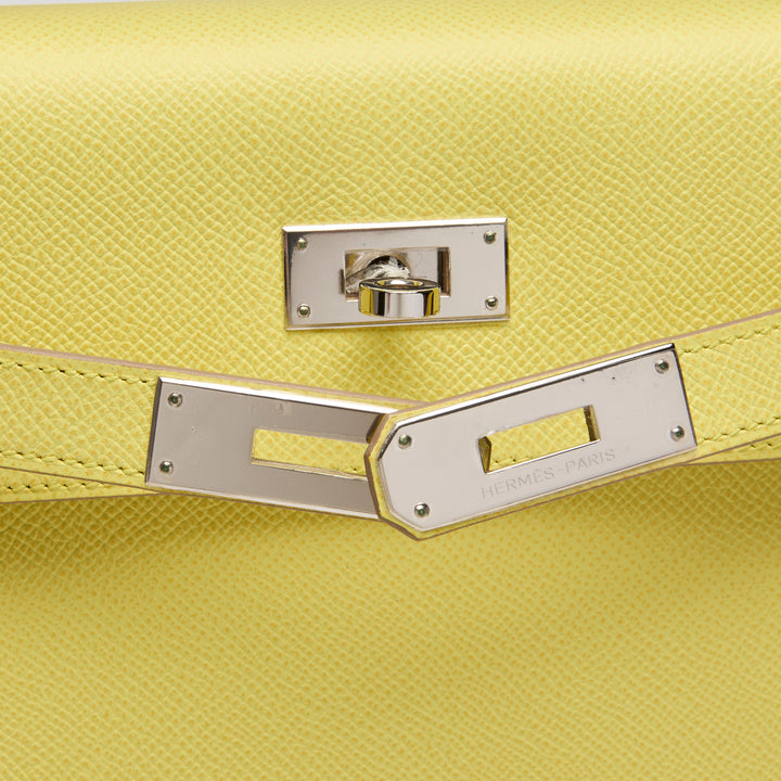 Hermes Lime Epsom Leather Kelly 32 Sellier