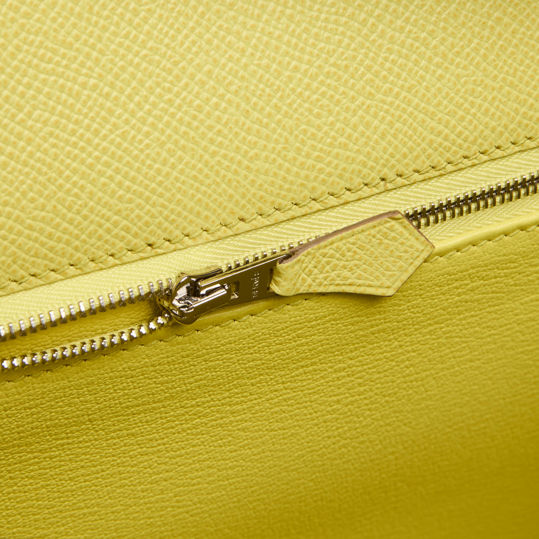 Hermes Lime Epsom Leather Kelly 32 Sellier