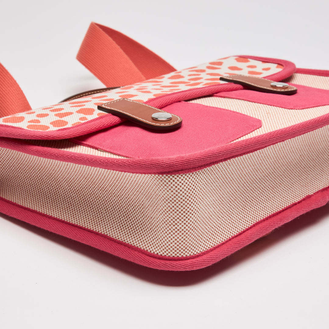 Hermes Orange & Pink Canvas Jeux Dans La Jungle Backpack