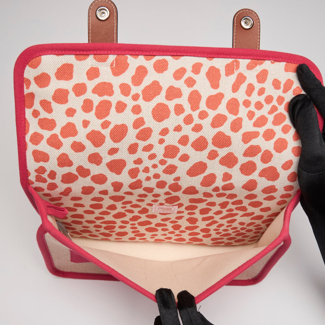 Hermes Orange & Pink Canvas Jeux Dans La Jungle Backpack