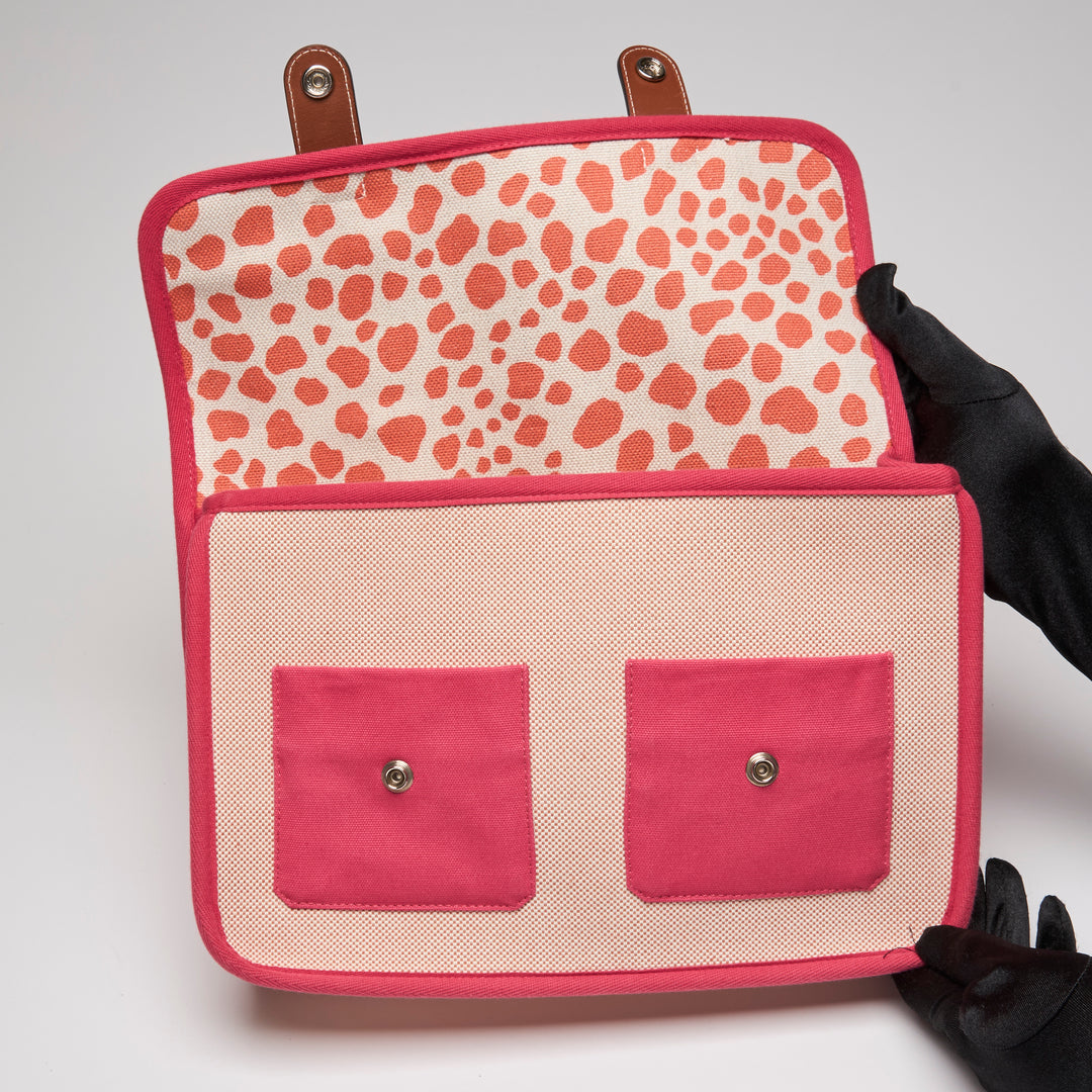 Hermes Orange & Pink Canvas Jeux Dans La Jungle Backpack
