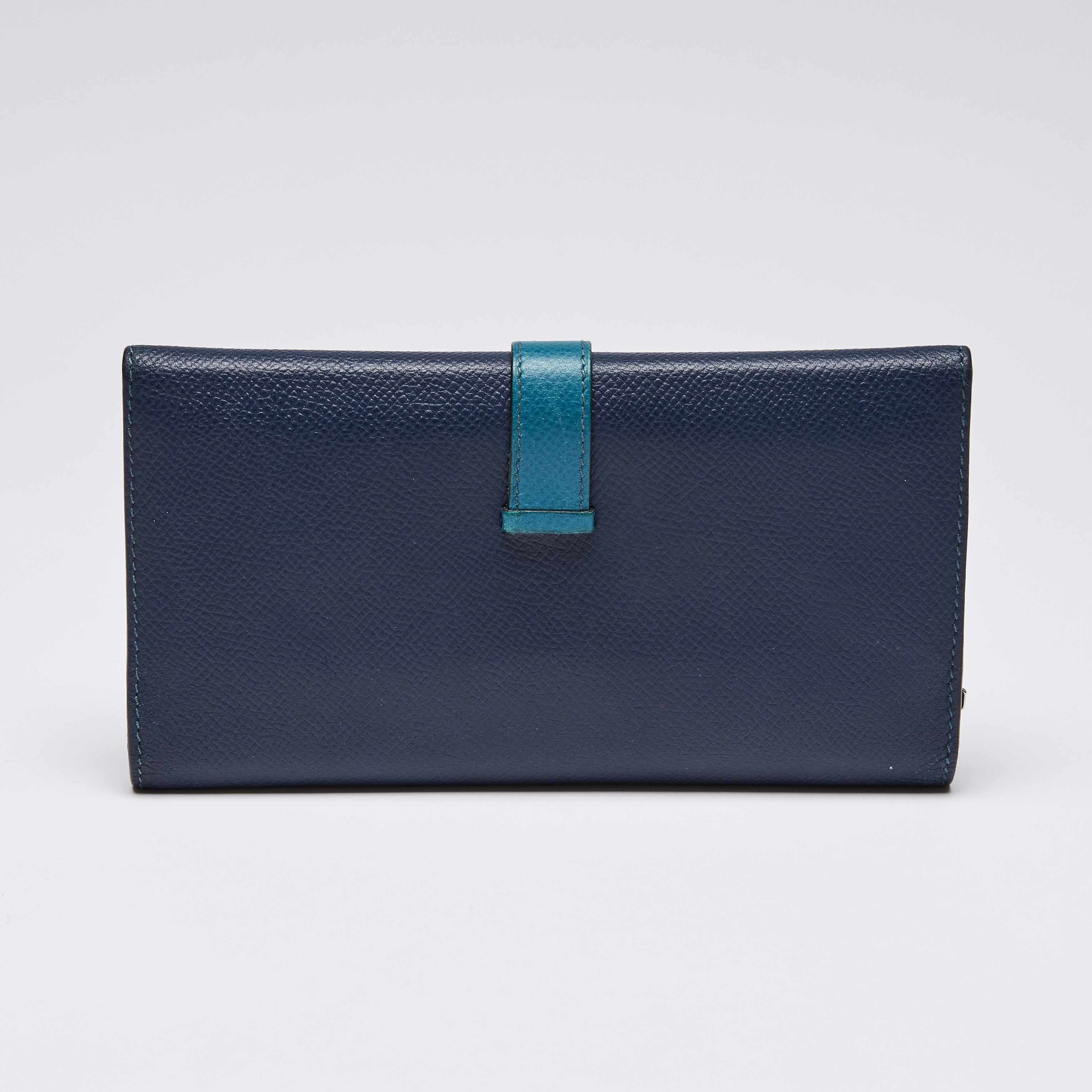 Hermes Tri Fold Wallet Blue Luxury Finds Consignment