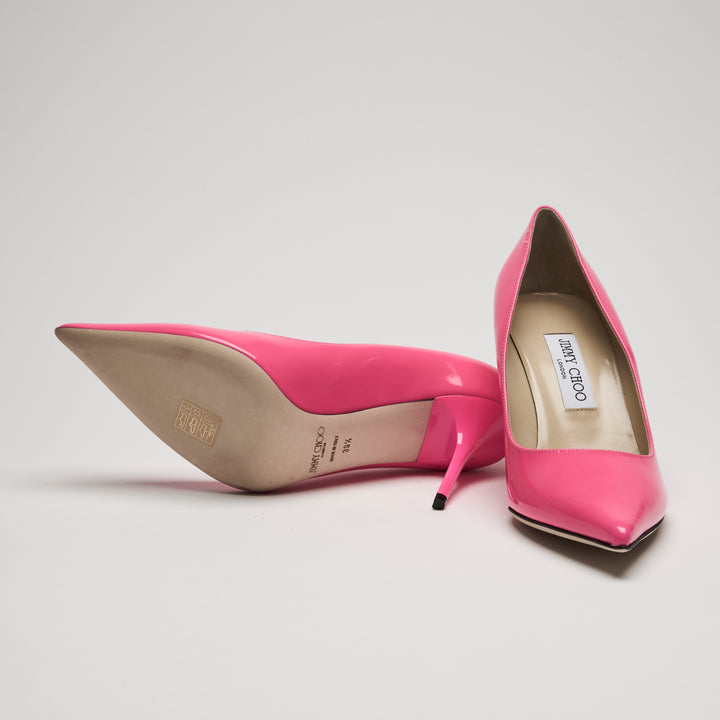 Jimmy Choo Pink Patent Leather Pumps Size 39.5