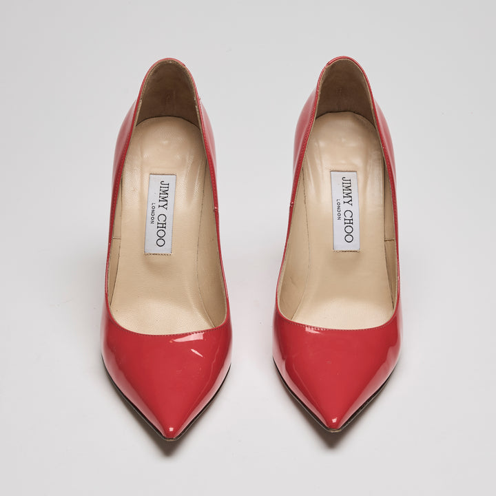Jimmy Choo Red Patent Leader Pumps Size 39