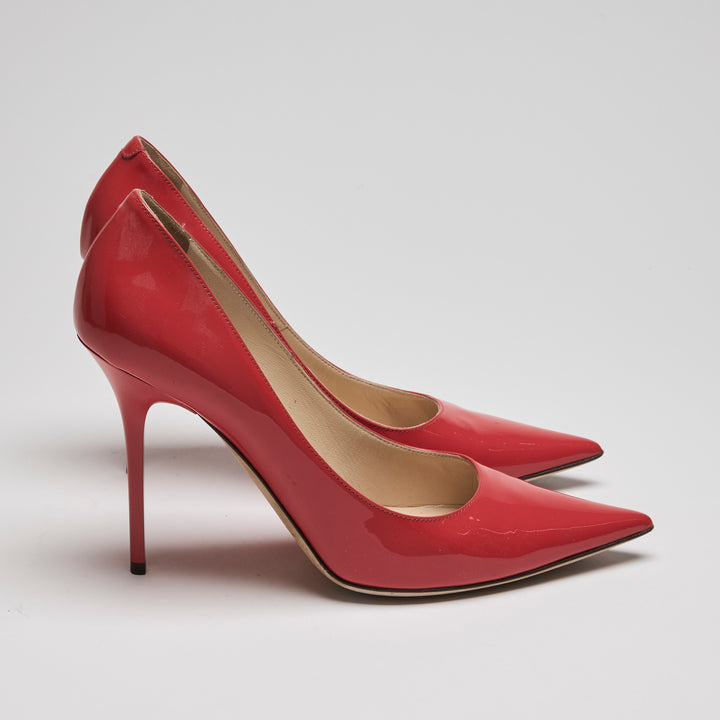 Jimmy Choo Red Patent Leader Pumps Size 39