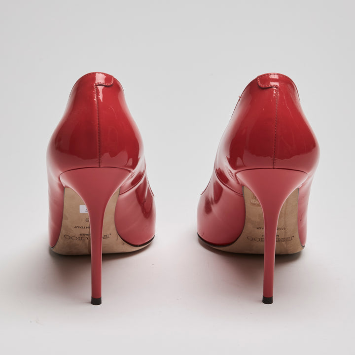Jimmy Choo Red Patent Leader Pumps Size 39