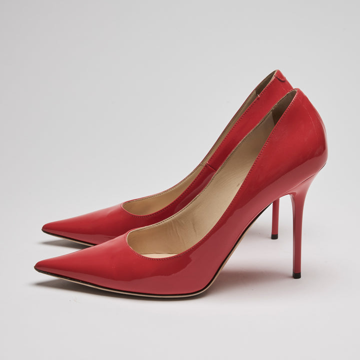 Jimmy Choo Red Patent Leader Pumps Size 39