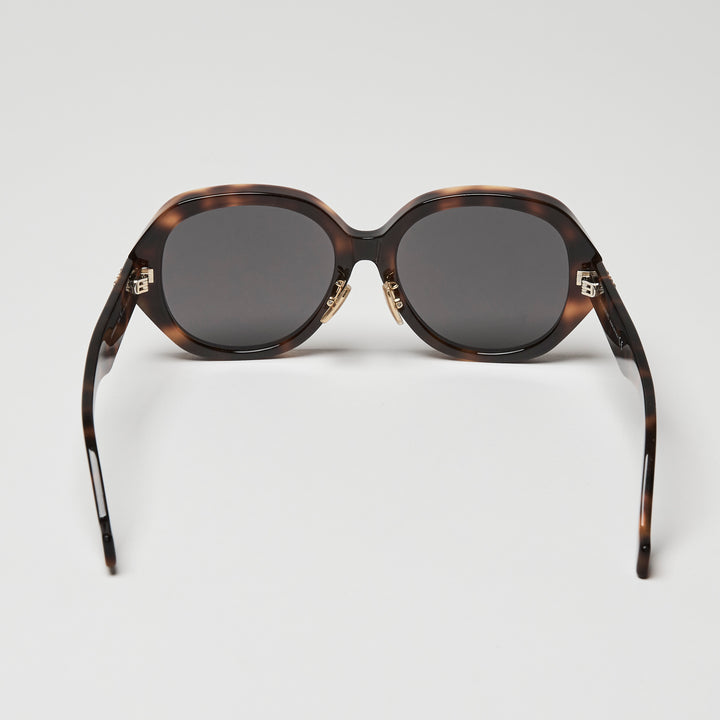 Loewe Tortoise Shell Anagram Round Sunglasses