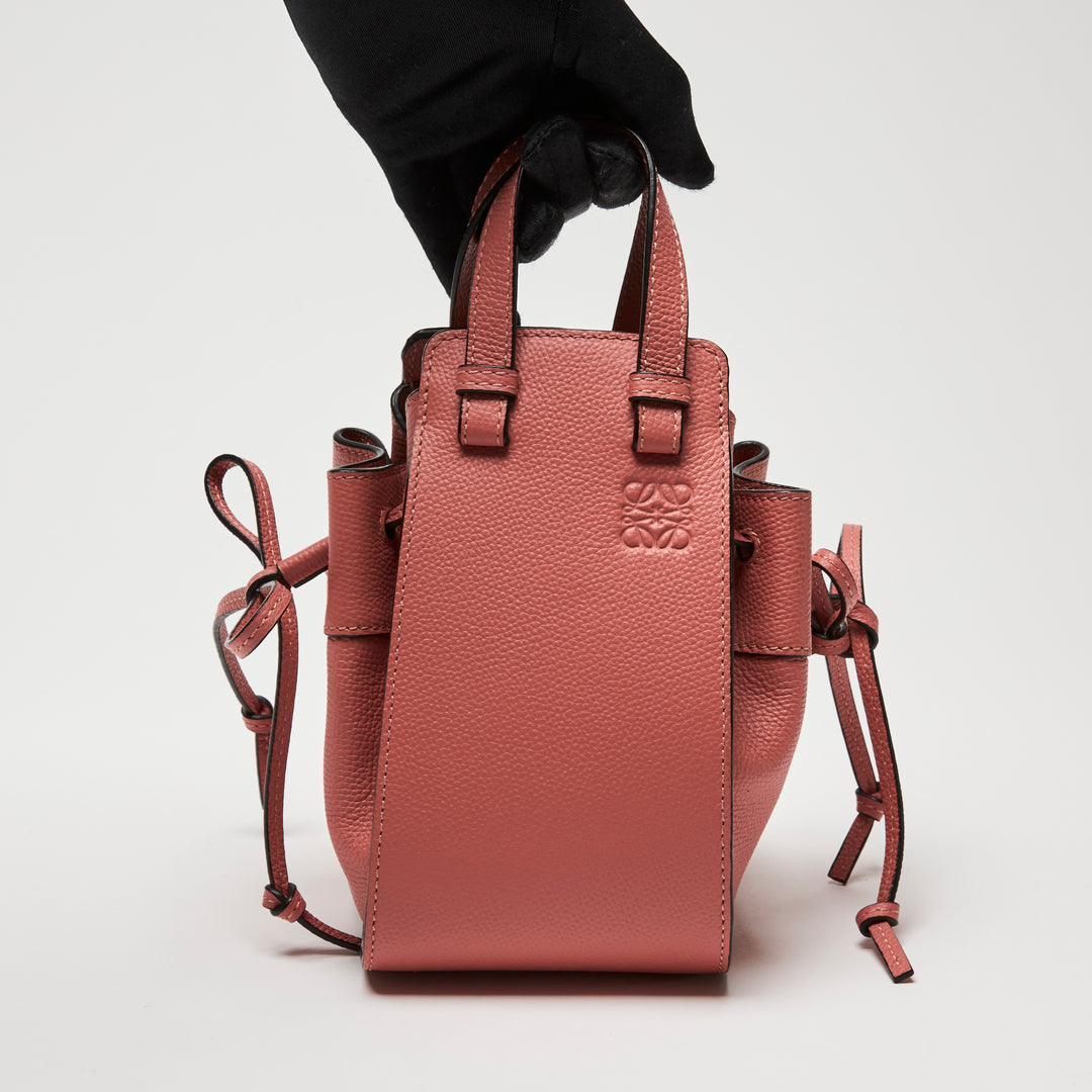 Loewe Blush Calfskin Leather Mini Hammock Bag