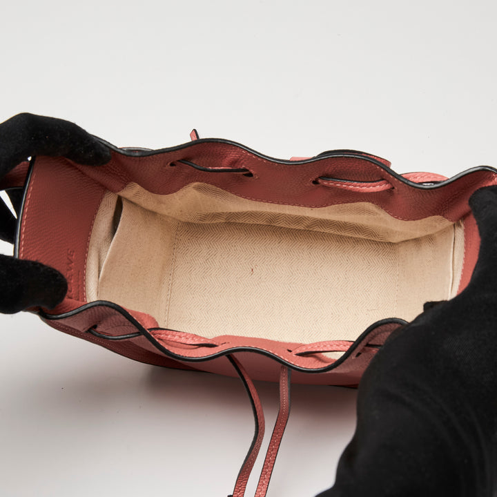 Loewe Blush Calfskin Leather Mini Hammock Bag