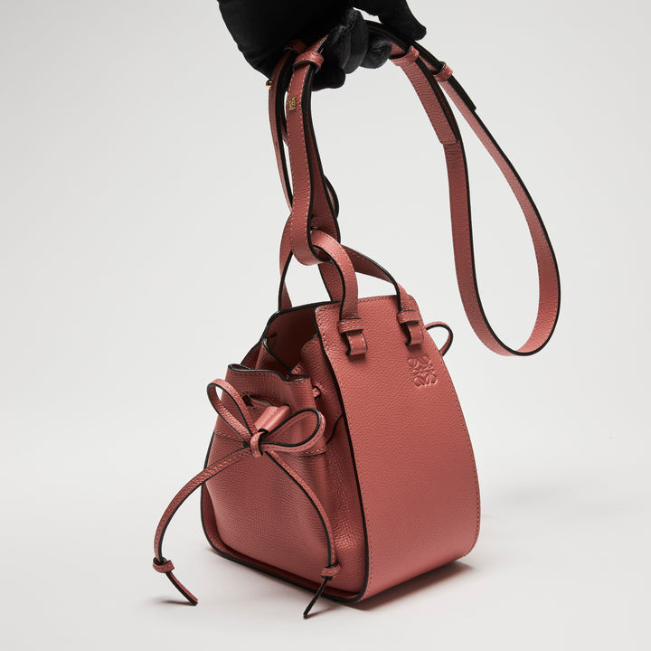 Loewe Blush Calfskin Leather Mini Hammock Bag