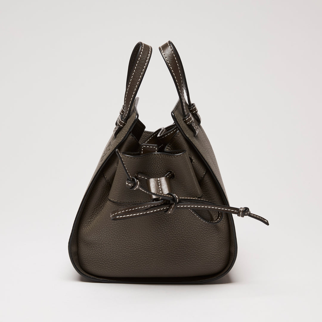 Loewe Khaki Green Grained Calfskin Leather Mini Hammock Bag