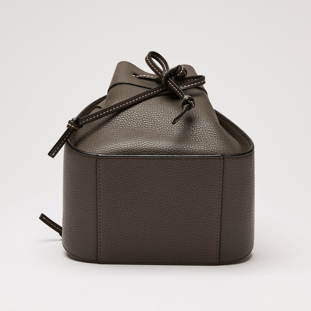 Loewe Khaki Green Grained Calfskin Leather Mini Hammock Bag