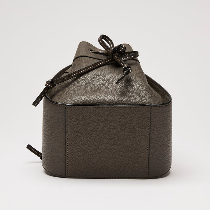 Loewe Khaki Green Grained Calfskin Leather Mini Hammock Bag