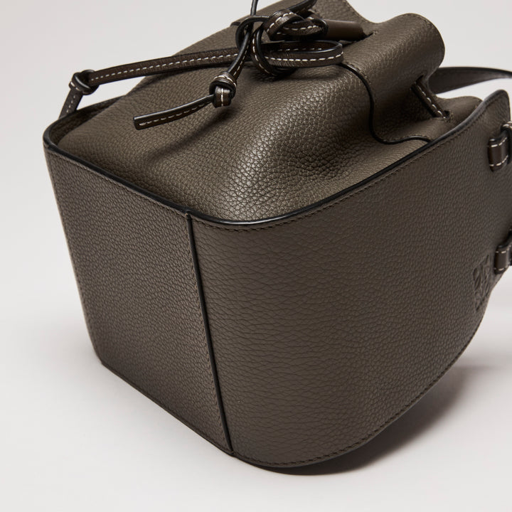 Loewe Khaki Green Grained Calfskin Leather Mini Hammock Bag