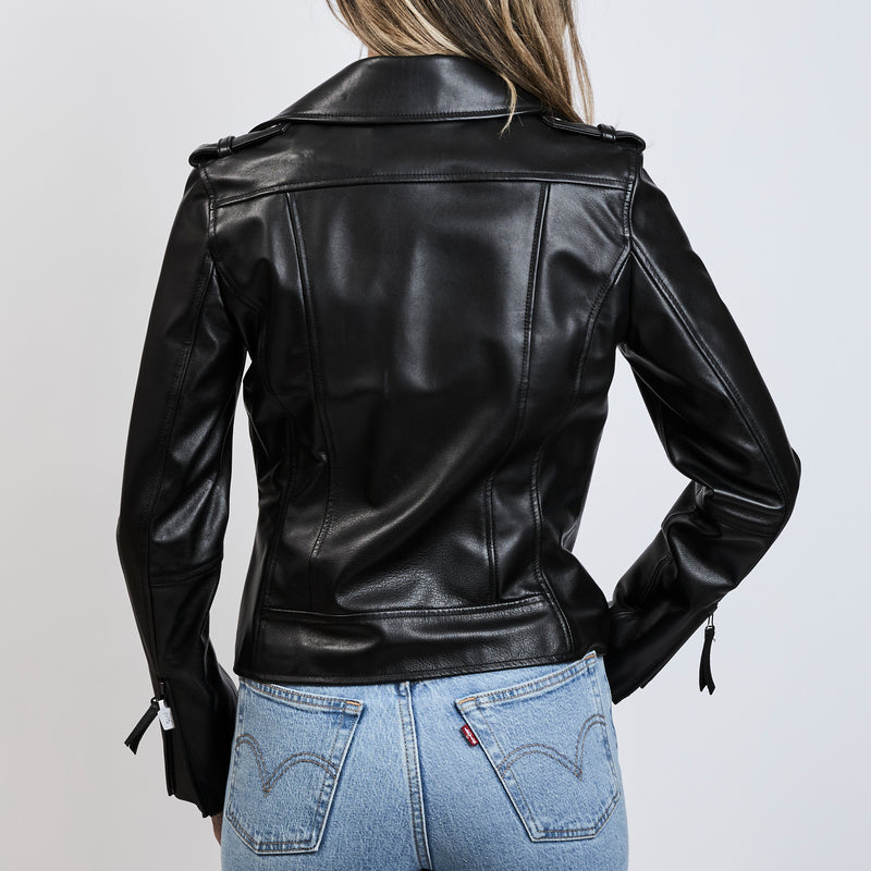 Lanvin Black Lambskin Leather Jacket