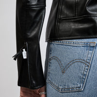 Lanvin Black Lambskin Leather Jacket