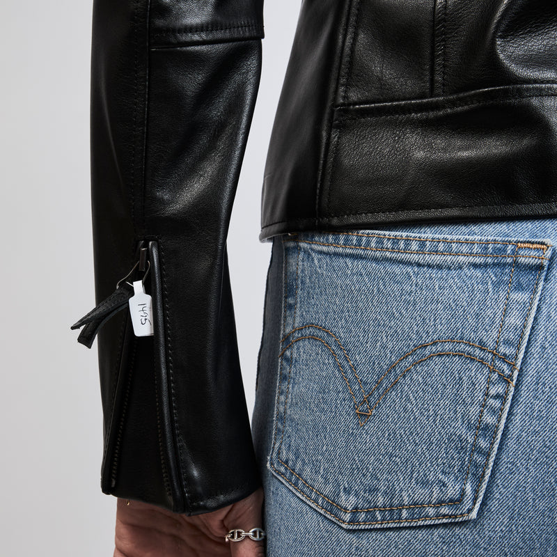 Lanvin Black Lambskin Leather Jacket