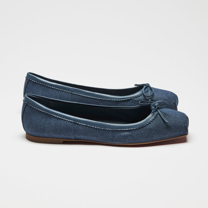 Christian Louboutin Blue Denim Mamadrague Ballet Flats Size 39.5