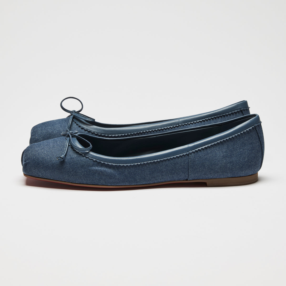 Christian Louboutin Blue Denim Mamadrague Ballet Flats Size 39.5