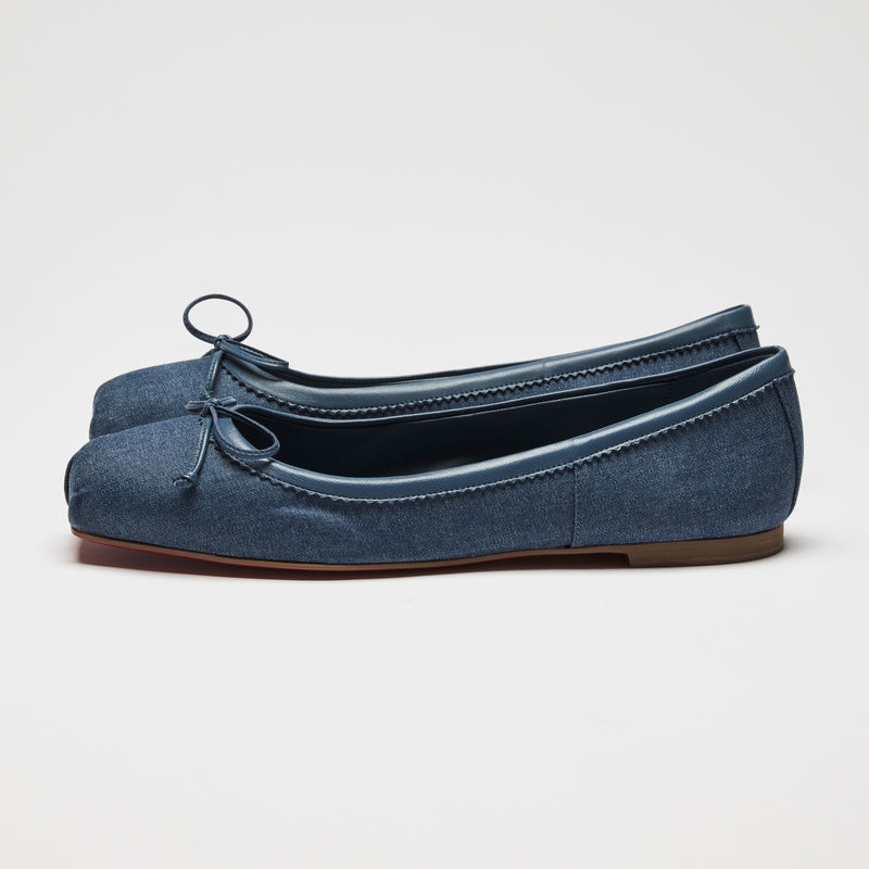 Christian Louboutin Blue Denim Mamadrague Ballet Flats Size 39.5