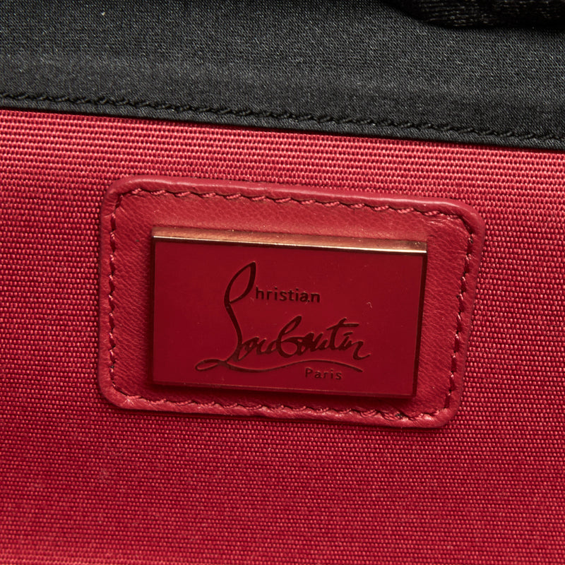 Christian Louboutin Black Satin Bow Clutch