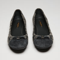 Louis Vuitton Tweed and Suede Flats, Size 38