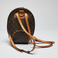 Pre-Loved Coated Canvas Monogram Round Shaped Zip Top Backpack.(back)