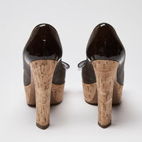 Louis Vuitton Rivoli Cork Platform Peep Toe Sandals Size 34.5