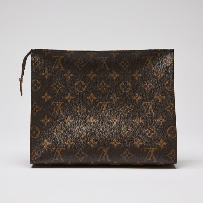 Excellent Pre-Loved Monogram Coated Canvas Toiletry Pouch. (back)