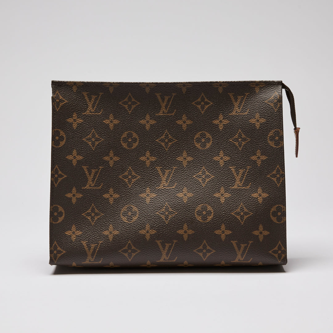 Excellent Pre-Loved Monogram Coated Canvas Toiletry Pouch. (Front)