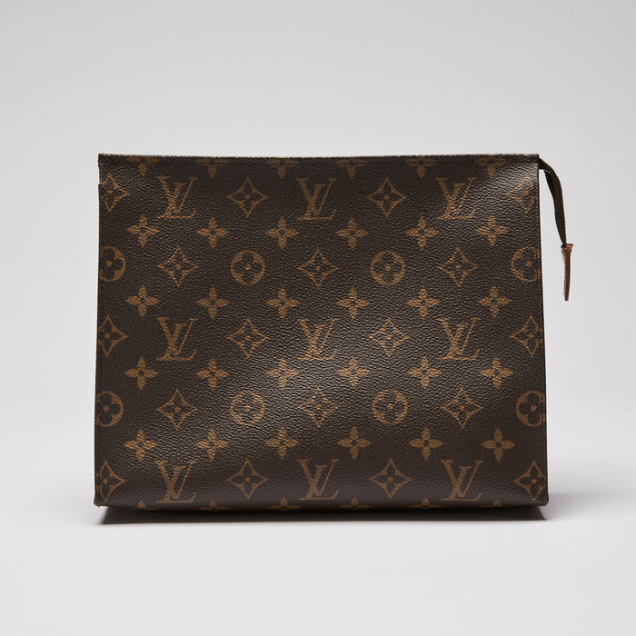 Excellent Pre-Loved Monogram Coated Canvas Toiletry Pouch. (Front)