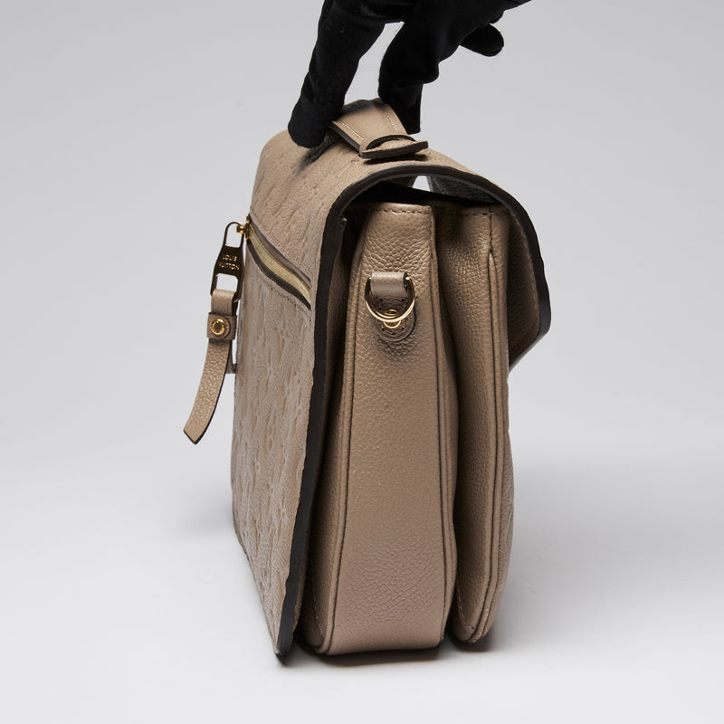 Louis Vuitton Turtledove Monogram Empriente Leather Pochette Metis Bag