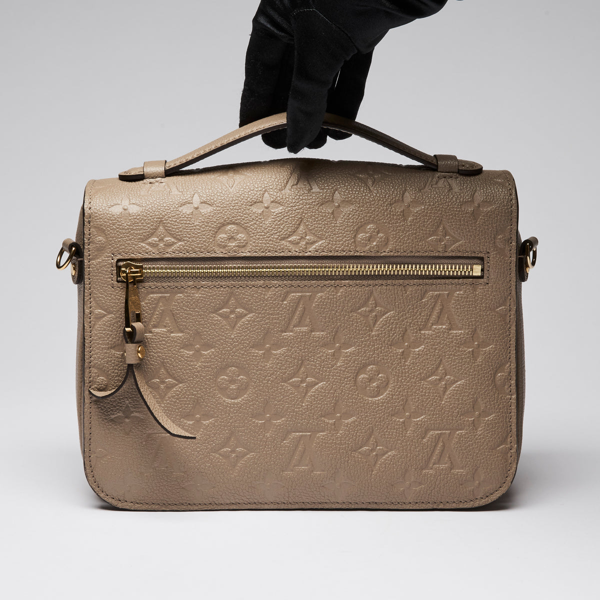 Louis Vuitton Turtledove Monogram Empriente Leather Pochette Metis Bag