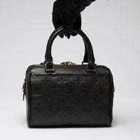 Louis Vuitton Black Monogram Empreinte Leather Speedy Bandoulière Hand Bag 20